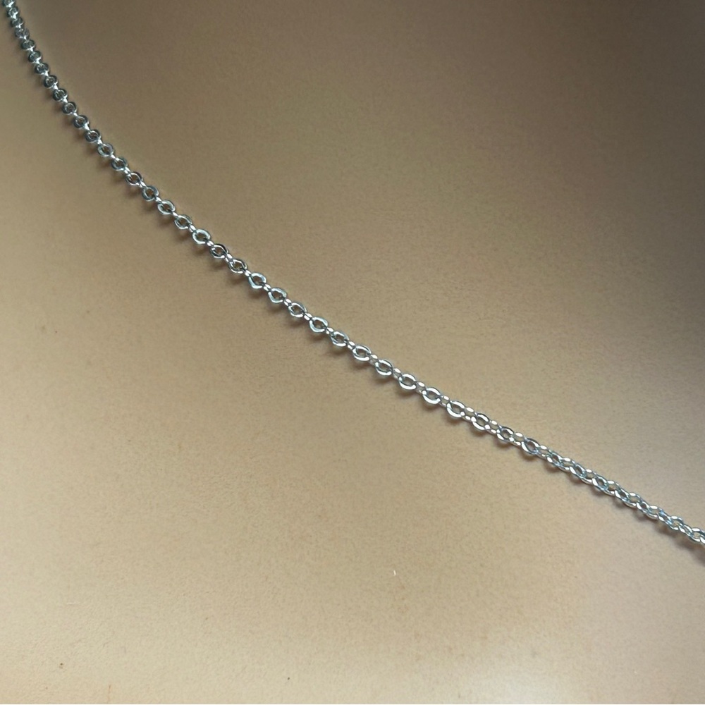 SOLD - NWT Vince Camuto Silver & Caribbean Blue Stone Lariat Necklace - Picture 6 of 7